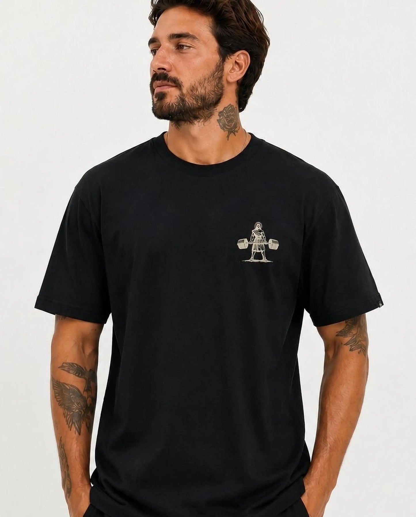 T-shirt de manga curta - Deus é minha força - Ágape Oversized Edition