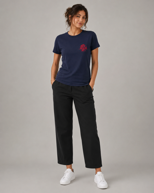 Rose of Sharon – T-shirt de Manga Curta | Caminho Collection | Sheepfy