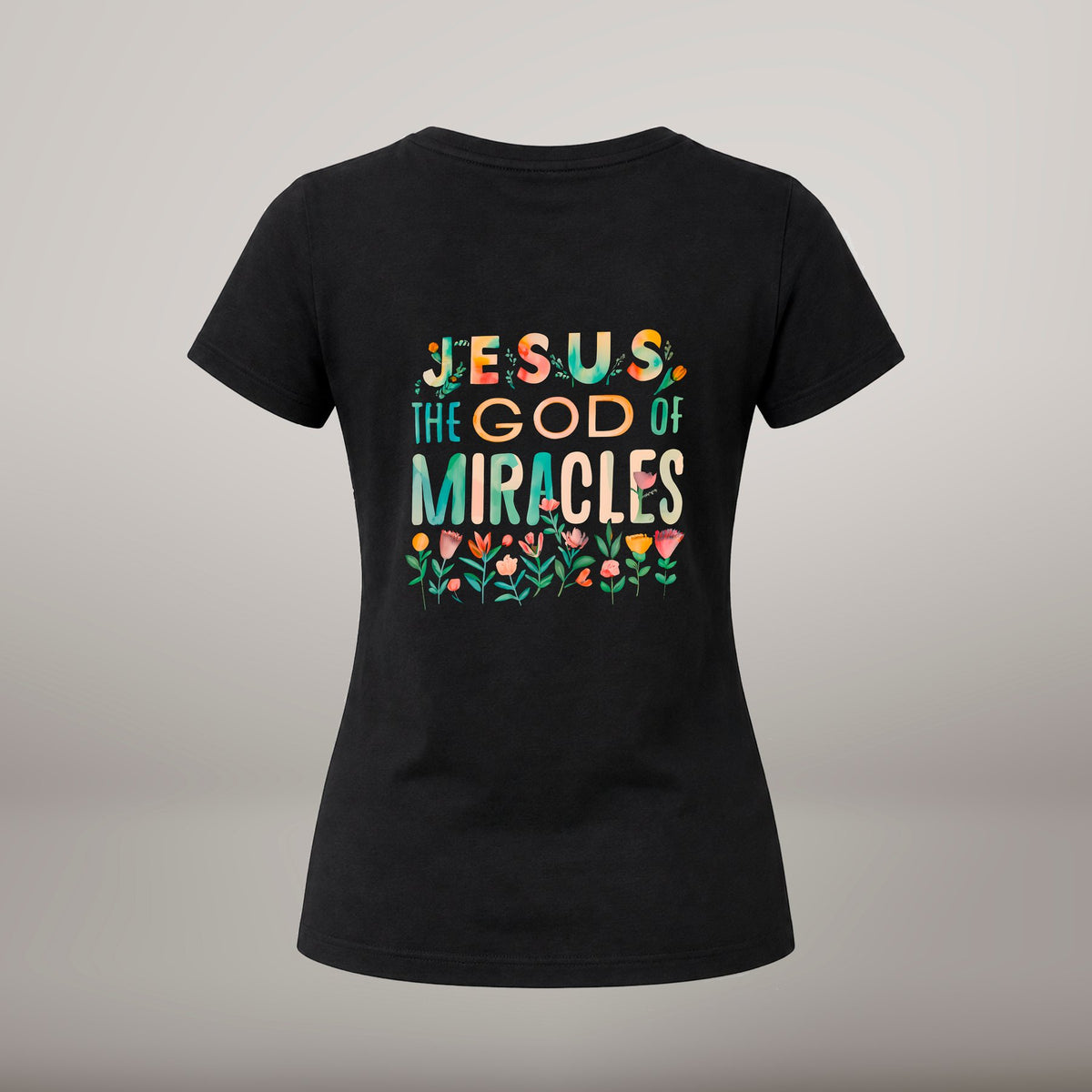Jesus, The God of Miracles – T-shirt de Manga Curta | Caminho Collection | Sheepfy