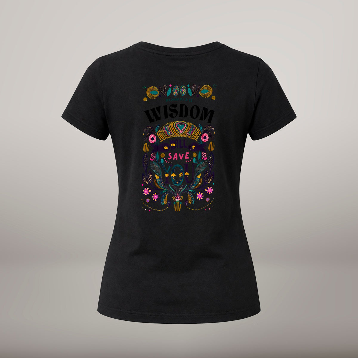 Wisdom Will Save You – T-shirt de Manga Curta | Caminho Collection | Sheepfy