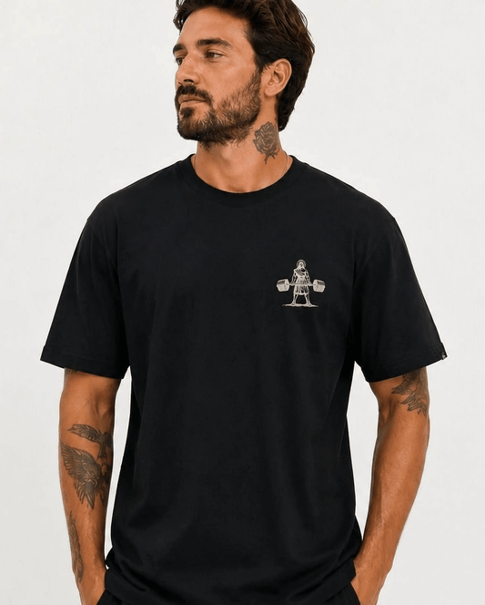 T-shirt de manga curta - Deus é minha força - Ágape Oversized Edition - Sheepfy