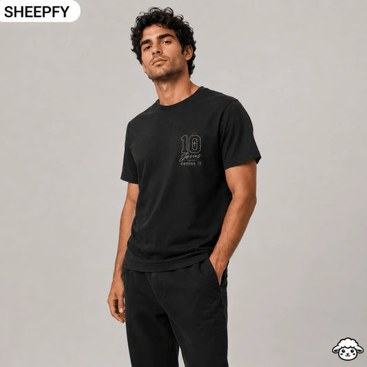 Jesus é Meu Camisa 10 – T-shirt cristã de homem – foto 2