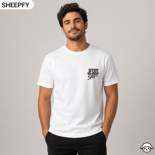 T-shirt de manga curta - Jesus Saves - World Cup Collection - Sheepfy