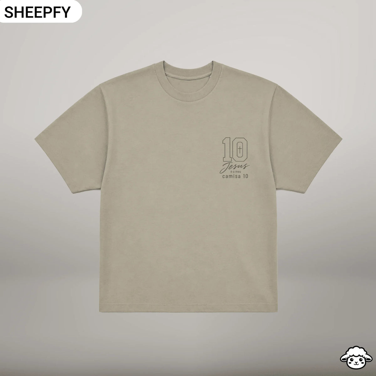 Jesus é Meu Camisa 10 – T-shirt cristã oversized de homem – foto 6