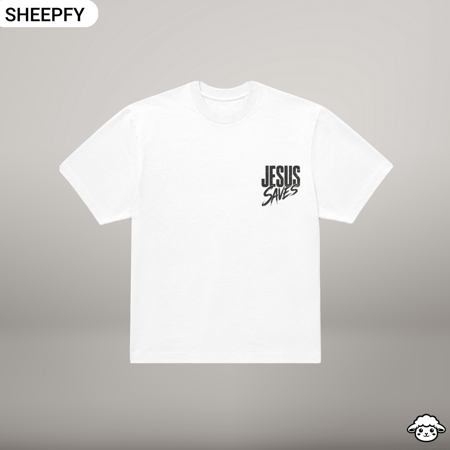 T-shirt oversized de manga curta - Jesus Saves - World Cup Collection - Sheepfy