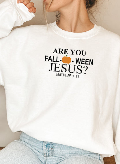 Are You Falloween Jesus Sweat Shirt-5
