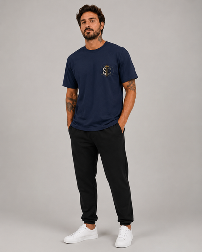 Be Strong and Courageous – T-shirt de Manga Curta | Caminho Collection | Sheepfy