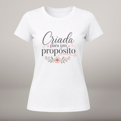 Criada para um Propósito – T-shirt de Manga Curta | Caminho Collection | Sheepfy