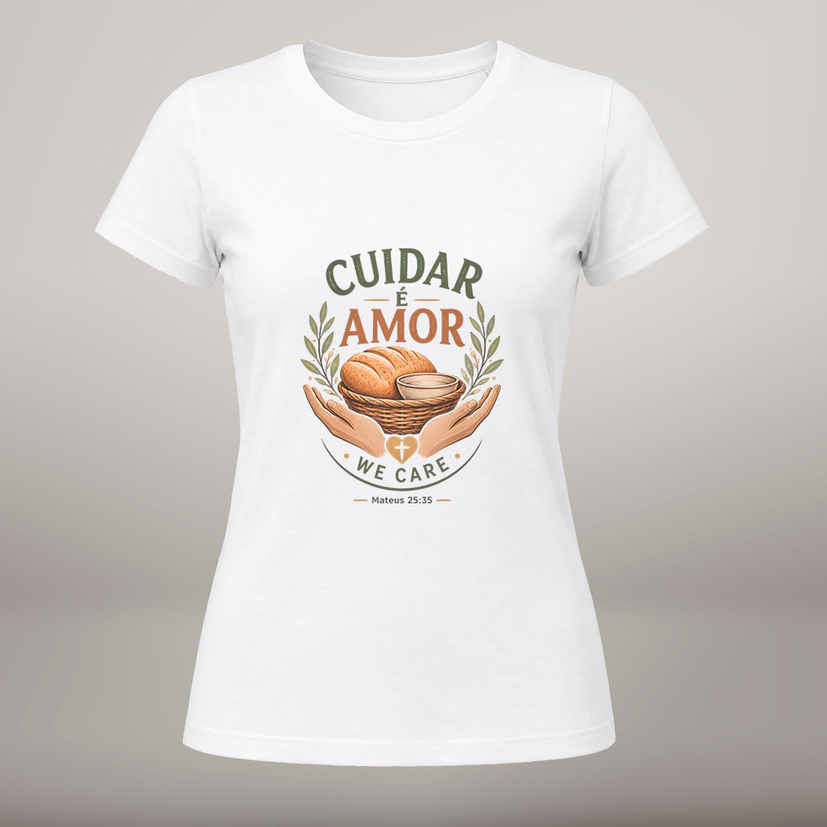 Cuidar é Amor – T-shirt de Manga Curta | Caminho Collection | Sheepfy
