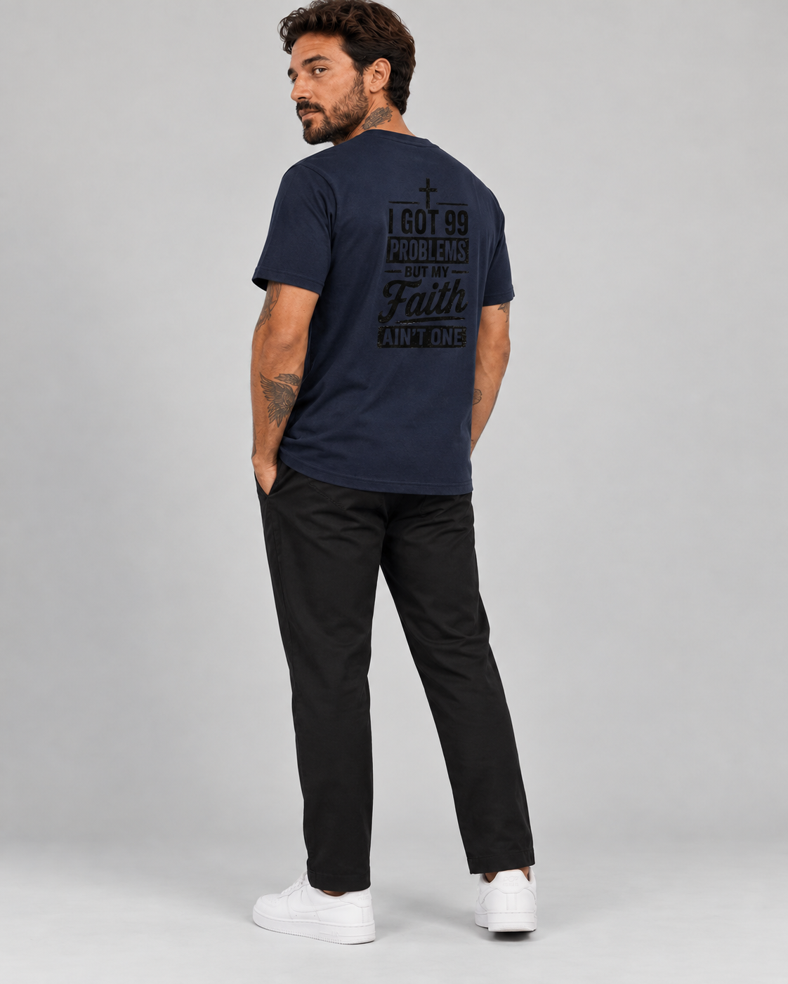 Faith > 99 – T-shirt de Manga Curta | Caminho Collection | Sheepfy