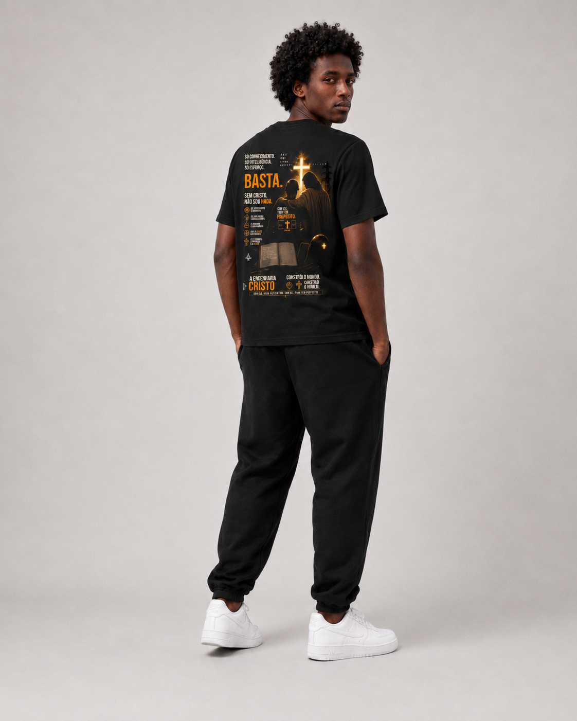 Sem Deus Não Sou Nada – T-shirt de Manga Curta | Caminho Collection | Sheepfy