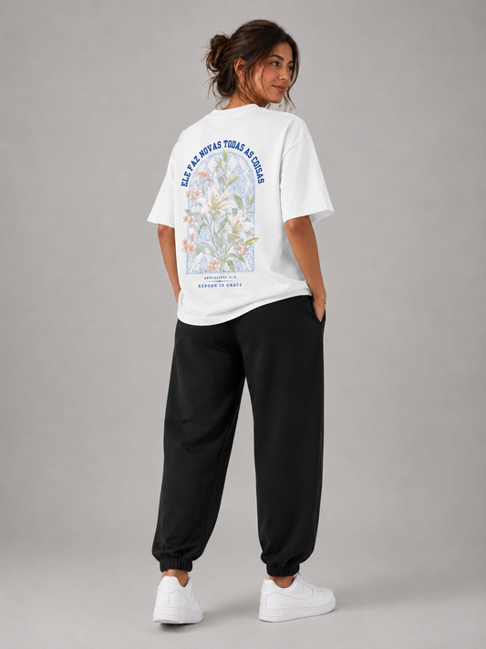 Novas Todas as Coisas – T-shirt Oversized | Caminho Collection | Sheepfy