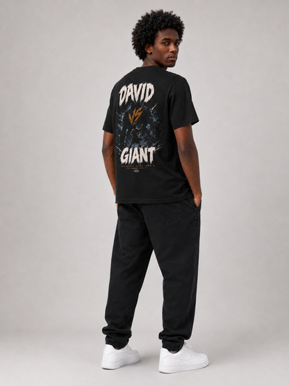 David vs Giant – T-shirt de Manga Curta | Caminho Collection | Sheepfy