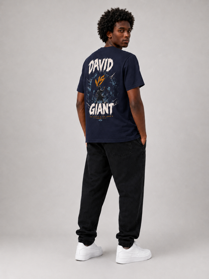 David vs Giant – T-shirt de Manga Curta | Caminho Collection | Sheepfy