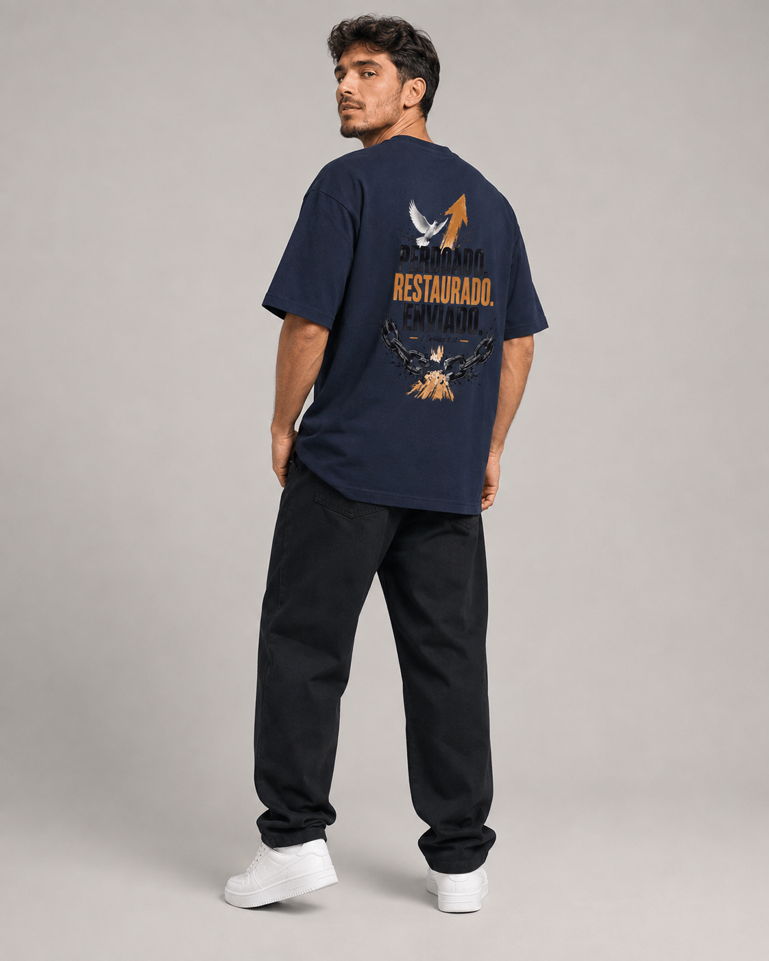 Perdoado. Restaurado. Enviado. – T-shirt de Manga Curta | Caminho Collection | Sheepfy