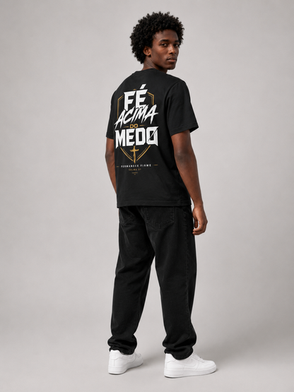 Fé Acima do Medo – T-shirt de Manga Curta | Caminho Collection | Sheepfy