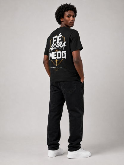 Fé Acima do Medo – T-shirt de Manga Curta | Caminho Collection | Sheepfy