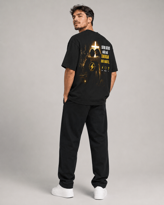 Energia Que Baste – T-shirt Oversized | Caminho Collection | Sheepfy