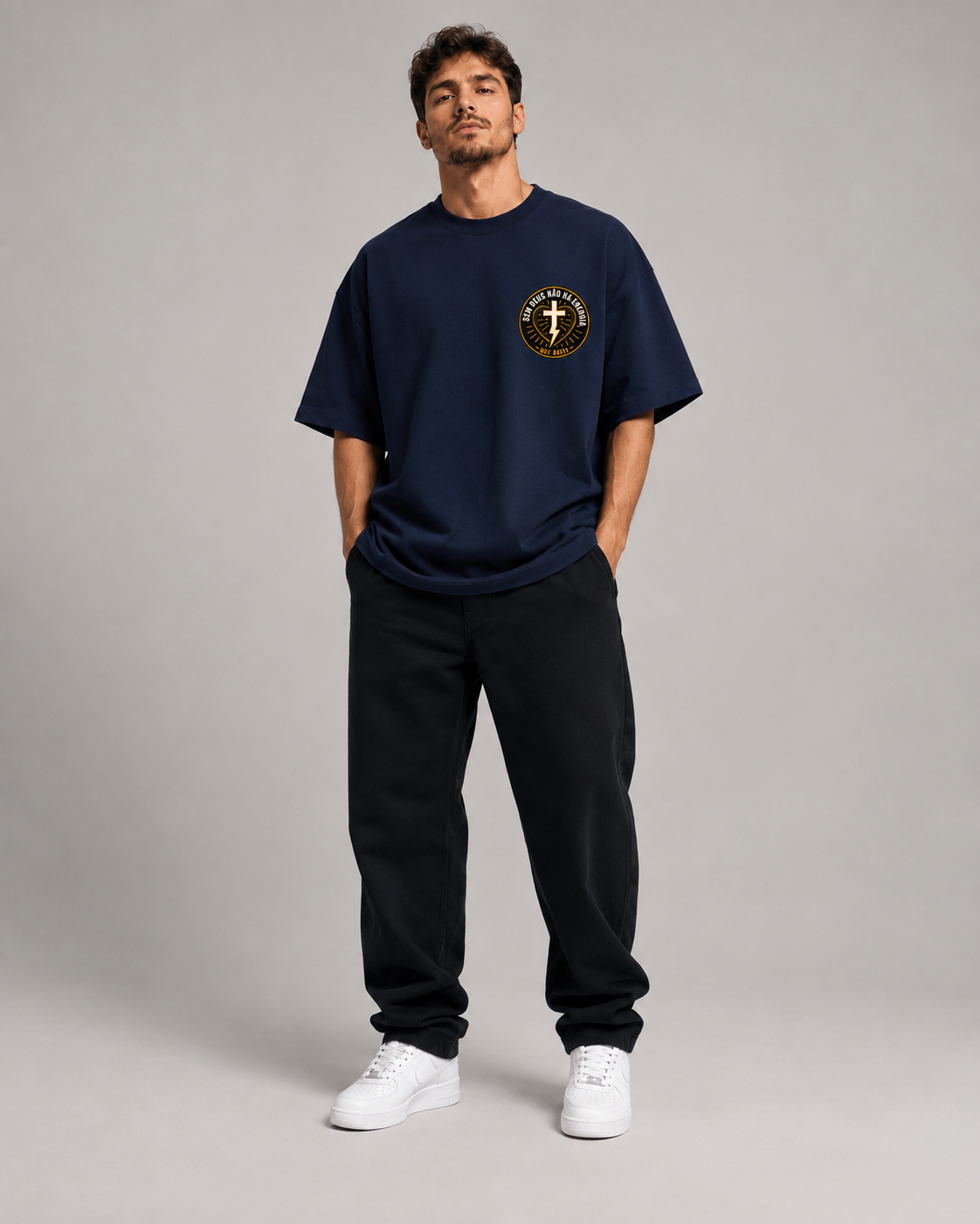 Energia Que Baste – T-shirt Oversized | Caminho Collection | Sheepfy