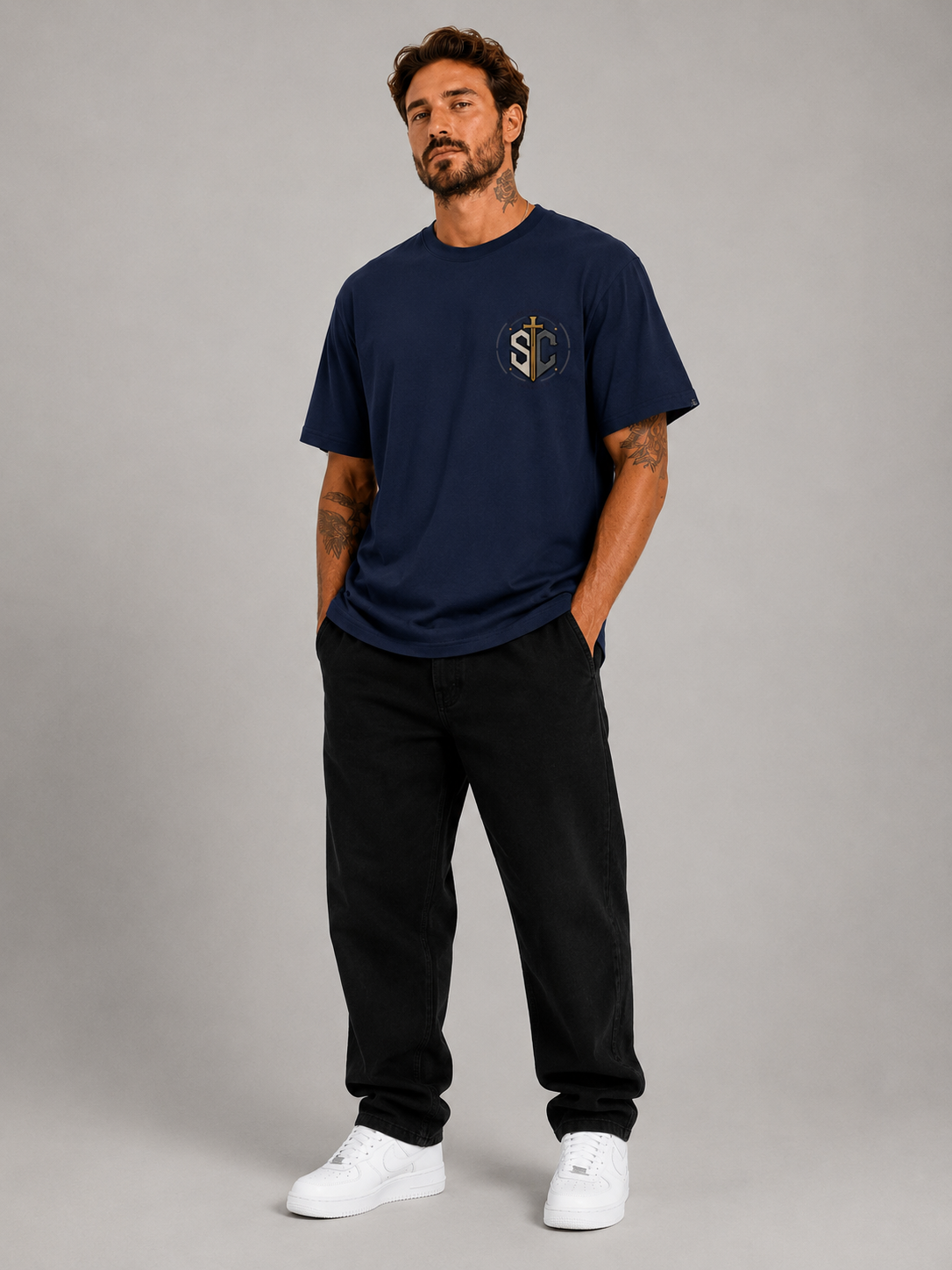 Be Strong and Courageous – T-shirt Oversized | Caminho Collection | Sheepfy