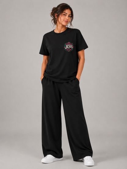 Jesus Doesn't Want Your Religion – T-shirt de Manga Curta | Caminho Collection | Sheepfy