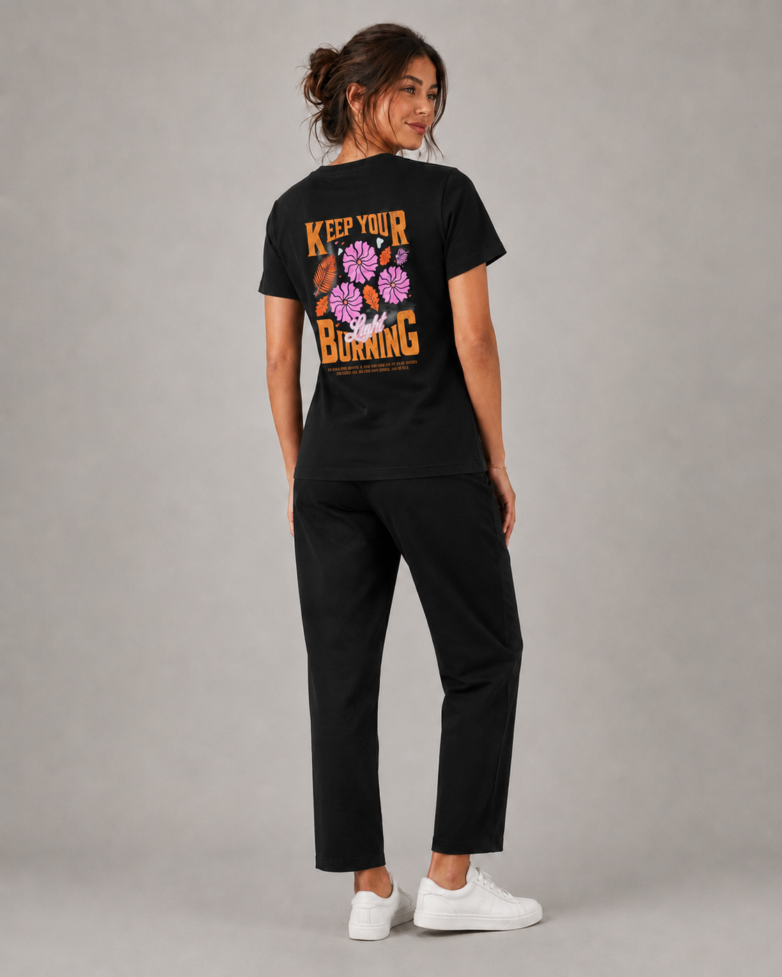 Keep Your Light Burning – T-shirt de Manga Curta | Caminho Collection | Sheepfy