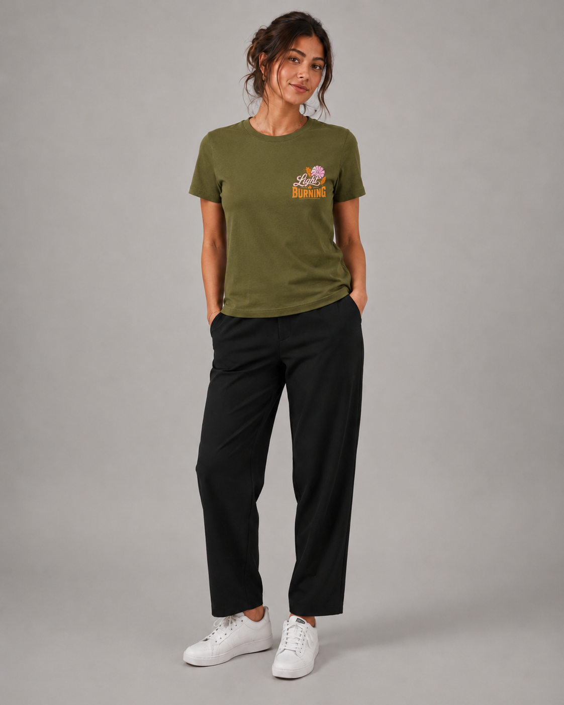 Keep Your Light Burning – T-shirt de Manga Curta | Caminho Collection | Sheepfy