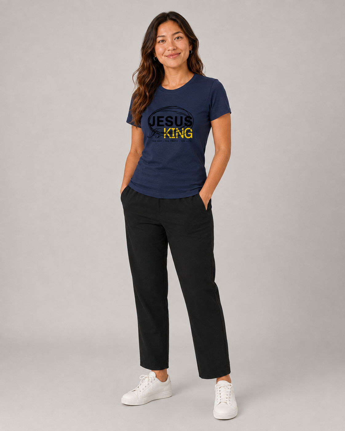 Jesus Is King – T-shirt de Manga Curta | Caminho Collection | Sheepfy