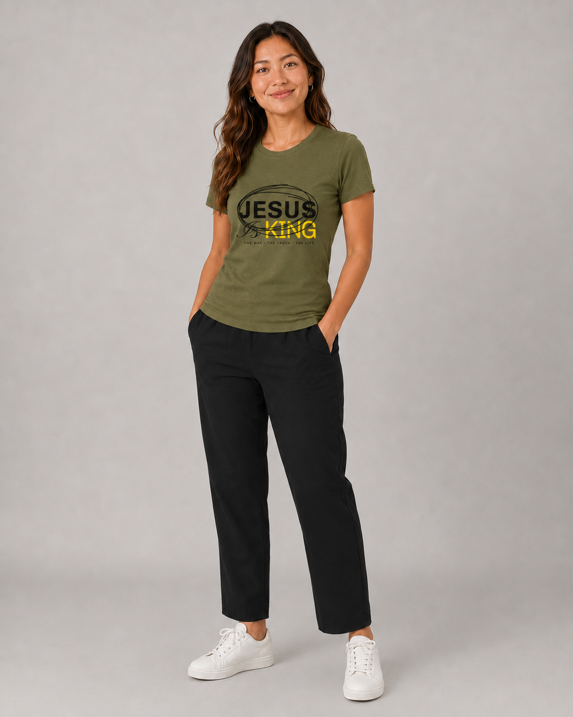 Jesus Is King – T-shirt de Manga Curta | Caminho Collection | Sheepfy