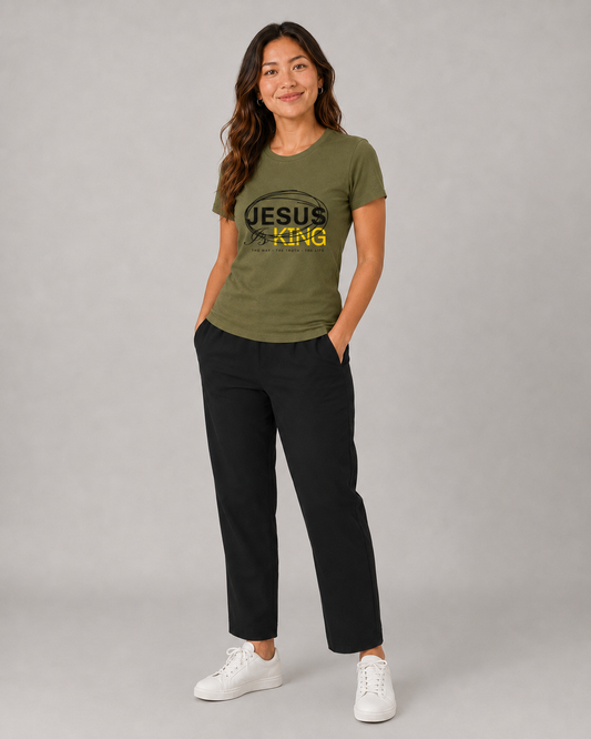 Jesus Is King – T-shirt de Manga Curta | Caminho Collection | Sheepfy