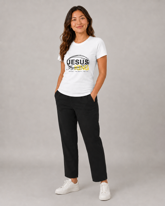 Jesus Is King – T-shirt de Manga Curta | Caminho Collection | Sheepfy