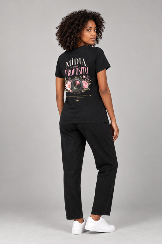 Mídia com Propósito – T-shirt de Manga Curta | Caminho Collection | Sheepfy