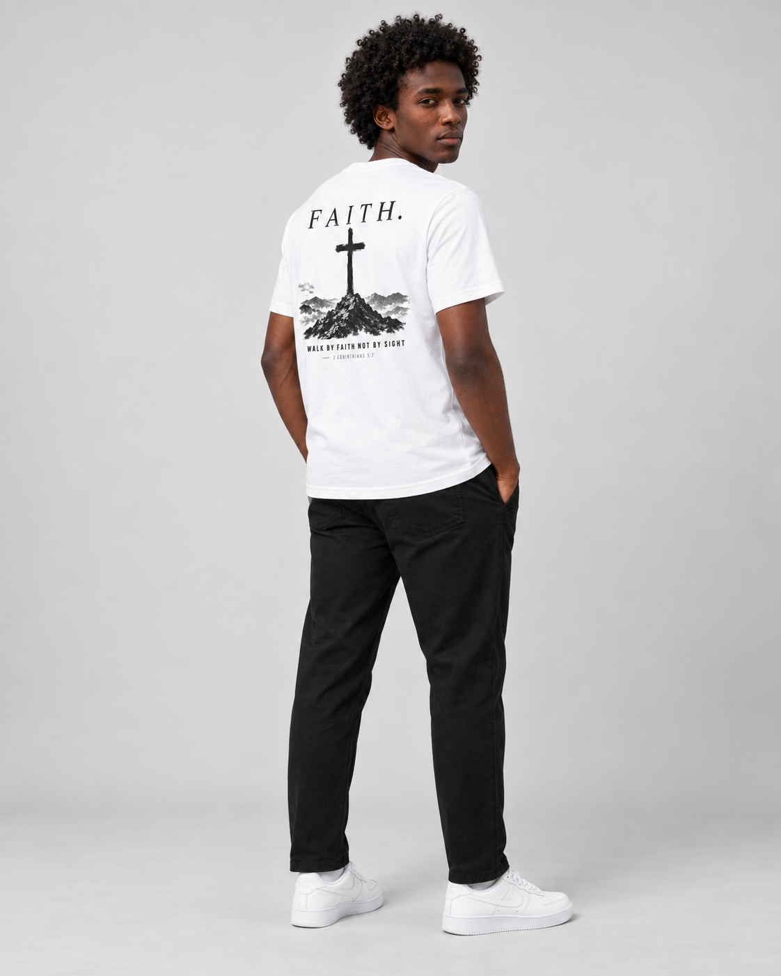 Faith – T-shirt de Manga Curta | Caminho Collection | Sheepfy