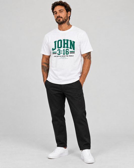 John 3:16 – T-shirt de Manga Curta | Caminho Collection | Sheepfy