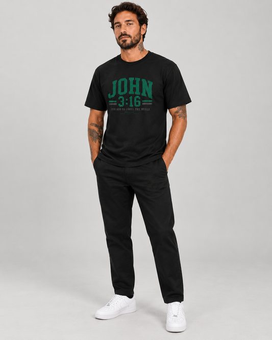 John 3:16 – T-shirt de Manga Curta | Caminho Collection | Sheepfy