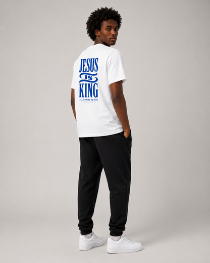 Jesus is King – T-shirt de Manga Curta | Caminho Collection | Sheepfy