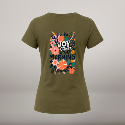 Joy Comes In The Morning – T-shirt de Manga Curta | Caminho Collection | Sheepfy