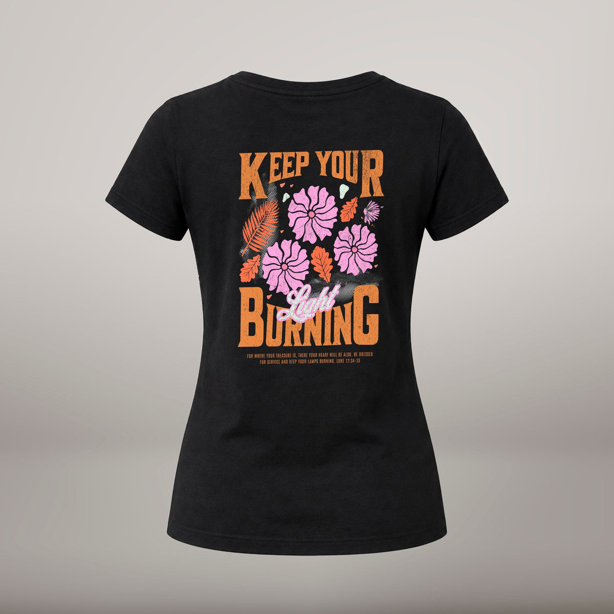 Keep Your Light Burning – T-shirt de Manga Curta | Caminho Collection | Sheepfy