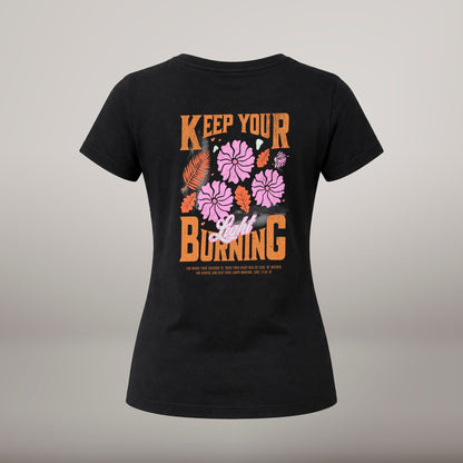 Keep Your Light Burning – T-shirt de Manga Curta | Caminho Collection | Sheepfy