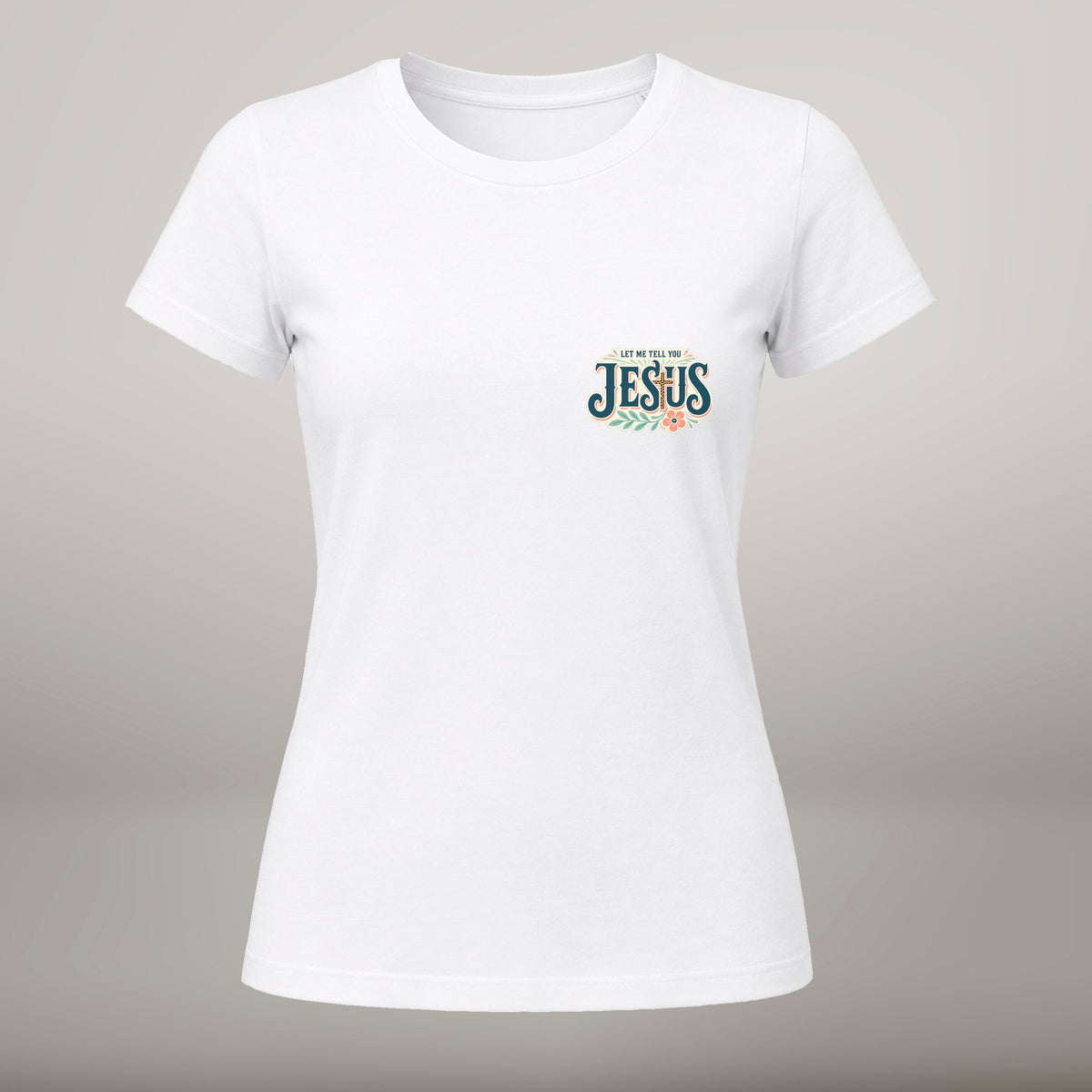 Let Me Tell You About My Jesus – T-shirt de Manga Curta | Caminho Collection | Sheepfy