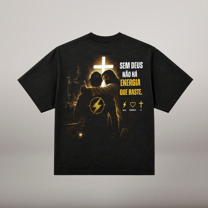 Energia Que Baste – T-shirt Oversized | Caminho Collection | Sheepfy