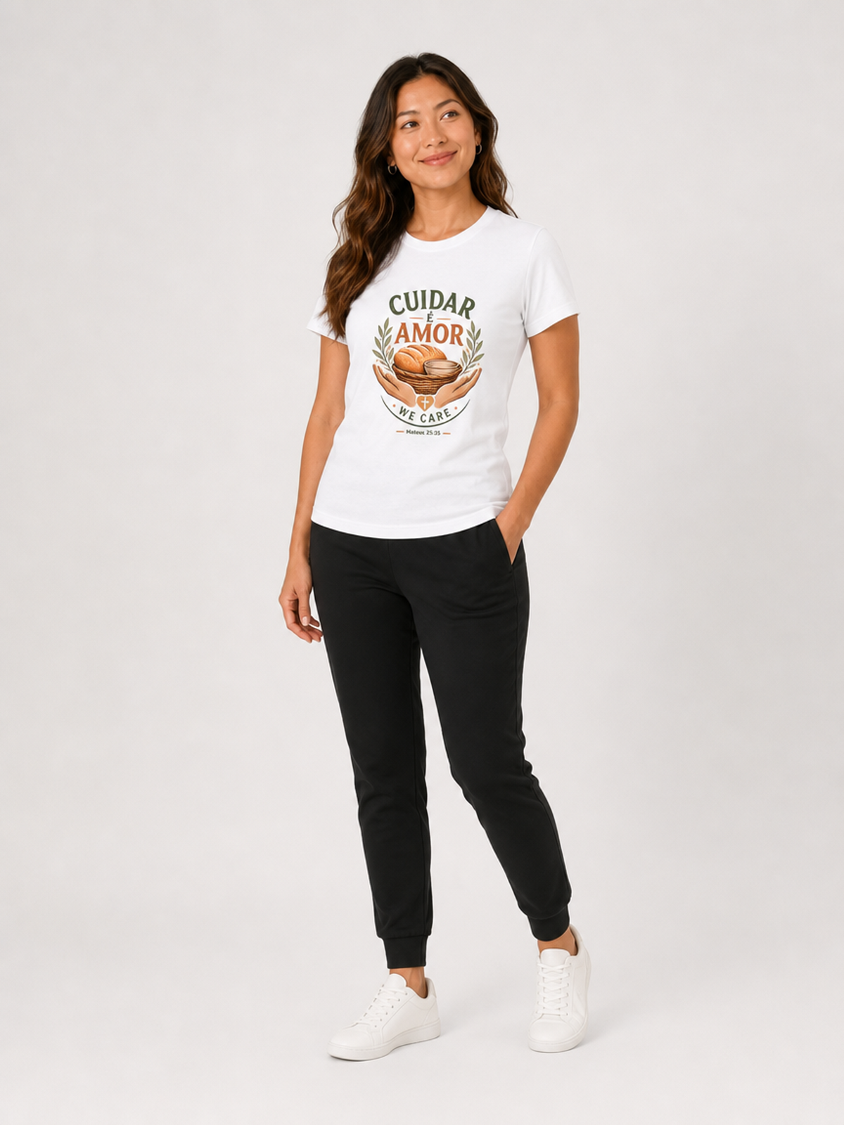 Cuidar é Amor – T-shirt de Manga Curta | Caminho Collection | Sheepfy