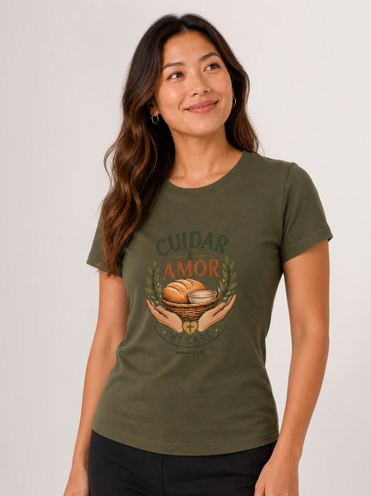 Cuidar é Amor – T-shirt de Manga Curta | Caminho Collection | Sheepfy