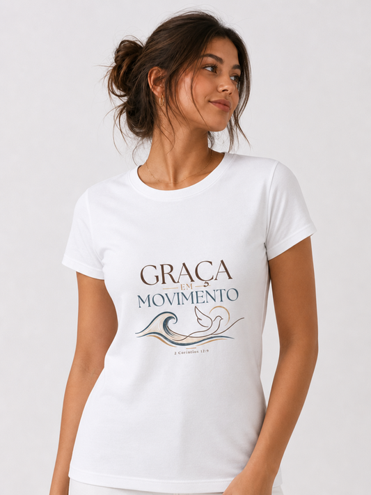 Graça em Movimento – T-shirt de Manga Curta | Caminho Collection | Sheepfy