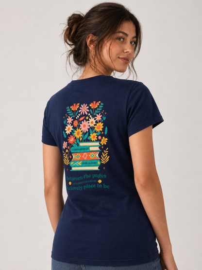 Entre as Páginas – T-shirt de Manga Curta | Caminho Collection | Sheepfy