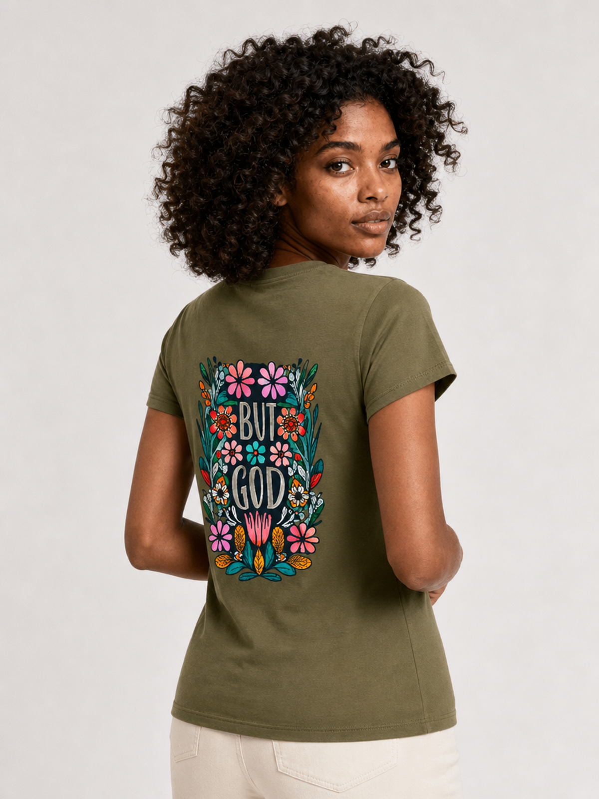 But God – T-shirt de Manga Curta | Caminho Collection | Sheepfy