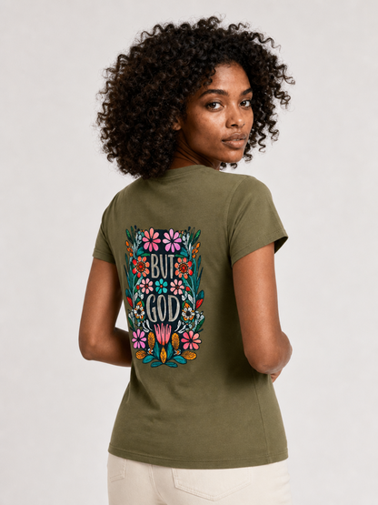 But God – T-shirt de Manga Curta | Caminho Collection | Sheepfy