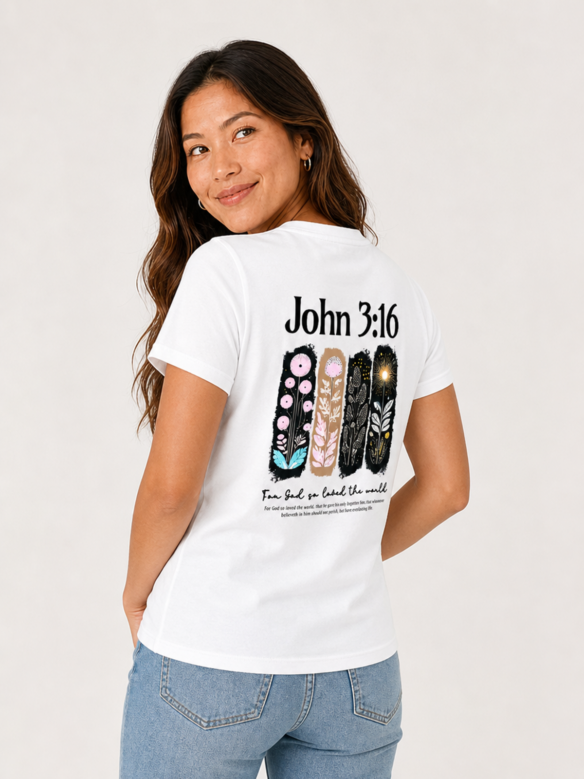 For God So Loved – T-shirt de Manga Curta | Caminho Collection | Sheepfy