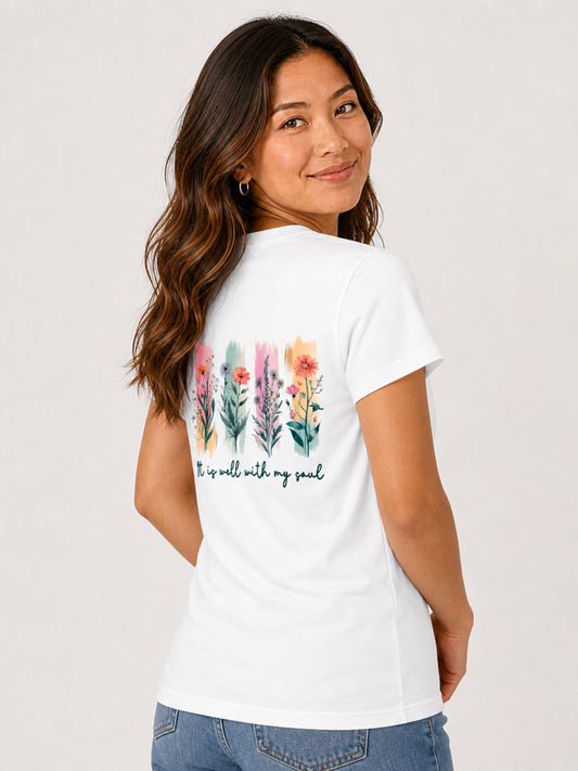 It Is Well With My Soul – T-shirt de Manga Curta | Caminho Collection | Sheepfy