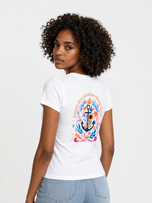 My Soul Has Found Its Anchor – T-shirt de Manga Curta | Caminho Collection | Sheepfy